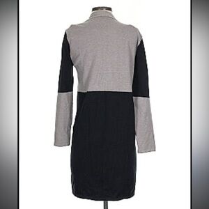 Vila Milano Gray & Black Colorblock Open Front Cardigan Size L